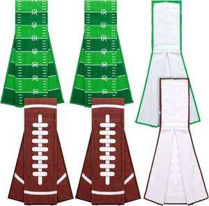 lot 13085 image: Tegeme 6 Pcs Cotton Football Towel Drip Quarterback Hanging Tie Towels with Hook and Loop Closure Sports Towels for Football Sports Teams Party Supplies Gift