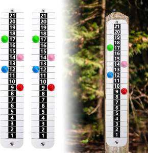 lot 13140 image: Teamaze Metal Cornhole Scoreboard with Magnetic 2 pcs Vertical Corn Hole Score Keeper for Outdoor&Indoor Yard Game