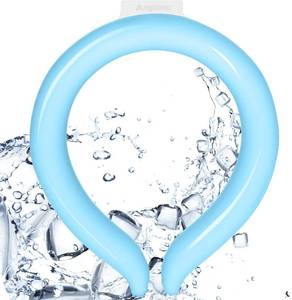 lot 13168 image: Neck Cooler, Wearable Cooling Tube Cool Neck Wraps for Extremely Hot Weather & Summer Heat, Hands Free Cold Ice Pack Gel for Outdoor Workers, Sports, Relief for Hot Flashes or Fever (Blue)