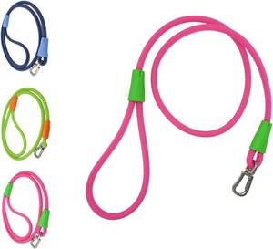 lot 13169 image: Waterproof Dog Leash with 360 Rotating Carabiner, Heavy Duty Slip Lead for Medium and Large Dogs, Perfect for Training, Beach and Outdoor Use, Pink