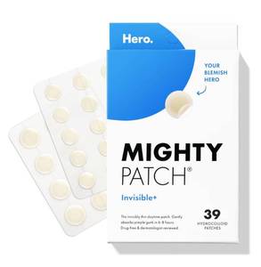 lot 13200 image: Mighty Patch Invisible Patch - Daytime Hydrocolloid Acne Pimple Patches for Covering Zits and Blemishes, Ultra Thin Spot Stickers for Face and Skin (24 Medium and 15 Small Patches)