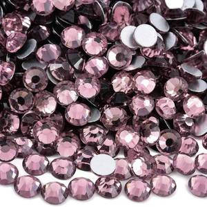 lot 13205 image: Blinginbox Flat Back Crystal Rhinestones Round Gems for Nail Art and Craft Glue Fix,Lt.Amethyst (3.8-4.0mm) SS161440pcs ( 2)