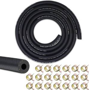 lot 13278 image: 38 Fuel line, Fuel Line Hose 10 Feet, NBR Rubber Gasoline Tube with 20 PCS Fuel Line Clamps, Fuel Line Kit for Small Engines and Generators.