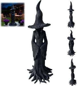 lot 13281 image: Witch Decor,Gothic Resin Decor,Retro Magician Dark Fantasy Ornament,Festival Desktop Ornament Home Decoration (7.87IN)