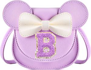 lot 13303 image: Toddler Purse Gifts for Girls, Little Girl Purse Kids Wallet Crossbody Bag Mini Mouse Ears Birthday Gifts for 3-8 Year Old Girl (B, Purple)