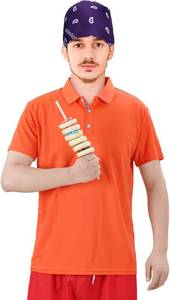 lot 13306 image: Mepase Costume Adult Men Halloween Outfit Funny with 6 Donut Props, Orange Shirt, Purple Bandana & Stick, Funny Cosplay Suit for Halloween, Theme Parties, Stage Plays & Gifts