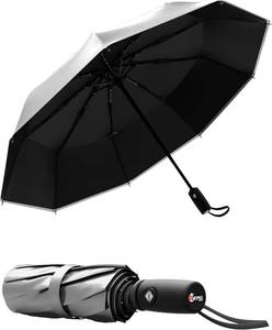 lot 13320 image: REPEL Windproof Travel Umbrella - Compact & Withstands Winds up to 85MPH , Strongest Premium Auto Folding Umbrella for Rain and Sun - Durable, Light & Portable for Women & Men , Fits Backpack & Cars
