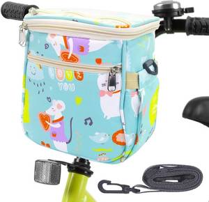 lot 13334 image: Kids Bike Basket Fabric Bicycle Basket for Boy and Girl Front Basket for Bicycles and Tricycles Bike Handlebar Bag