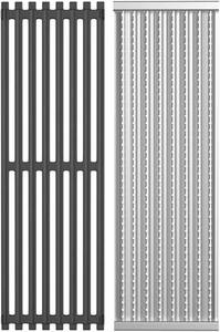 lot 13335 image: 17 x 6 Emitter Plate and Cooking Grid Grate Replacement Parts for Charbroil 2015 and newer TRU Infrared Char Broil Commercial,Signature,Professional Series Gas Grills,Charbroil 3297527R04,Cast Iron