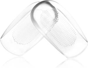 lot 13374 image: JIEYAO Gel Silicone Heel Pads, Heel Cushion for Heel Pain Relief, Gel Heel Protectors Heel Cups Shoe Wedge Inserts Clear Heel Lifts for Plantar Fasciitis Sore Heel Pain Bone Spur Achilles Pain(S)