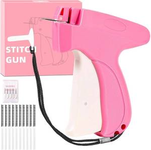 lot 13398 image: Stitch Gun for Clothes,Includes 6 Mini Needle,5000 Pcs Micro Fasteners(2500 White & 2500 Black) Stitch Gun,Quick Clothing Fixer,Stitchy Sewing Kit Tag Gun,Retail Tagging Gun for Clothing