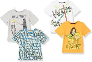 lot 13431 image: Amazon Essentials Disney  Marvel  Star Wars Boys and Toddlers Short-Sleeve T-Shirts (Previously Spotted Zebra), Multipacks