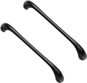 lot 13440 image: Rergy 25 Pack Cabinet Handles Black Cabinet Pulls, 5 Inch Hole Center Drawer Pulls, Modern Arch Dresser Handles for Bathroom Kitchen Bedroom, Solid Zinc Alloy