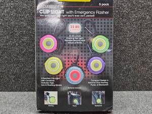 lot 13447 image: SECUREBRITE. Clip Light wEmergency Flashers (5 pack)