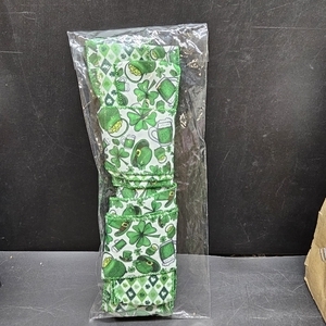 lot 13519 image: KOPHINYE St Patricks Day Bow for Tree Topper Decorations, Large Green Clover Buffalo Plaid Burlap Bow for Wreath Front Foor, Outdoor St Patricks Day Party Home D cor