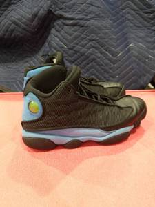 lot 3520 image: Air Jordan 13 Black Gamma Blue Basketball Shoes Size 10.5