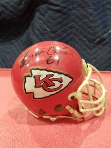 lot 3540 image: Andre Rison Signed Kansas City Chiefs Riddell Mini Football Helmet