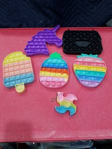 lot 3592 image: Pop It Fidget Toy Collection - Rainbow Designs