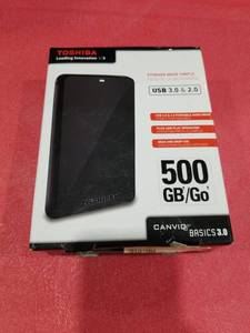 lot 3644 image: Toshiba Canvio Basics 500GB External Hard Drive