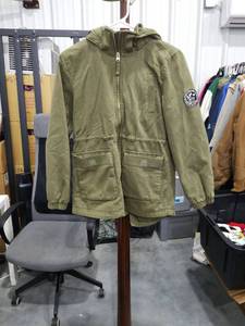 lot 3666 image: H&M Olive Green Military Style Jacket Size 10-11Y