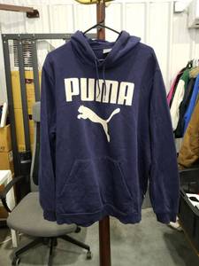lot 3671 image: Puma Essential Logo Hoodie Navy Blue XXL