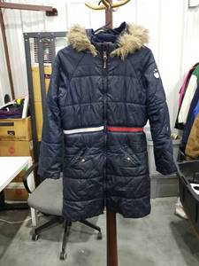 lot 3672 image: Tommy Hilfiger Long Puffer Coat Size XL