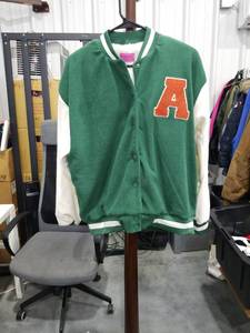 lot 3674 image: Nicolia Bee Varsity Letterman Jacket Size Small