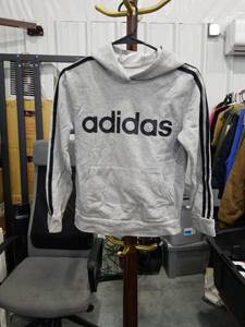 lot 3677 image: Adidas Gray Cotton Hoodie Size Unknown