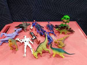 lot 3718 image: Mixed Action Figure Lot - Spider-Man, Dinosaurs & Characters