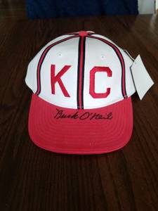 lot 104 image: Buck ONeil Signed Kansas City Baseball Cap with Signature