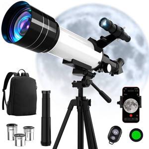 Telescope, Telescope for Adults & Kids, 70mm Aperture 400mm Refractor Telescopes for Astronomy Beginners with AZ Mount Tripod & Phone Adapter & Carry Bag, for Men - Retail: $50