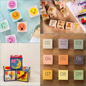 lot 1065 image: DaTpuik Bamboo Blocks 100 PCS 34 Inch Unfinished Bamboo Blocks for Crafts Wooden Cubes Plain Wooden Blocks for Baby Shower, Small Blank Wooden Blocks, STEM, Building, Birch Wood Cubes for Crafts