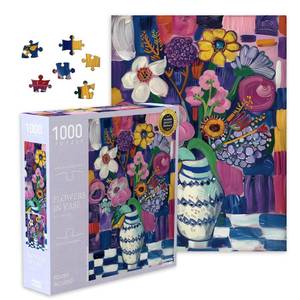 lot 2843 image: TAOZI&LIZHI Puzzles for Adults 1000 Pieces, Flower in Vase Jigsaw Puzzles for Challenging Family Home Decor Gifts DIY Puzzle Colorful Art - 20 x 27 Inches
