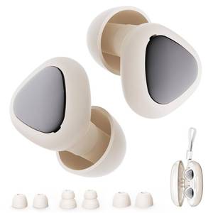 lot 2871 image: 2 packs of Nepagz Ear Plugs for Sleeping Noise Cancelling, 45dB Reusable Silicone Earplugs with 6 Eartips and Carry Case, Ear Plugs for Concert & Hearing Protection, Sleep, Travel, Focus & Noise Reduction, White