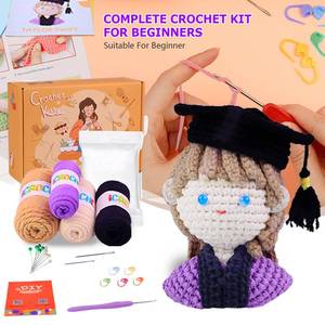lot 2882 image: Crochet Kit for Beginners Adults -Animals Start Crotcheting - Perfect Amigurumi Knitting Learn to Kit for Adult with Stitch by Stitch Video Tutorials,Holiday Christmas Gift.