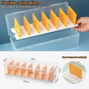 lot 2899 image: EGEKTBH 2-Pack Game Organizer - Clear Plastic Card Case Holds 700 Cards & Cable Storage with 7 Removeable Dividers