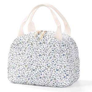 lot 96 image: Lunch Bag Cotton Quilted Insulated for Women Cute Floral Lunch Tote Bag Reusable Cooler Bag Large Capacity Leakproof Lunch Box Bag