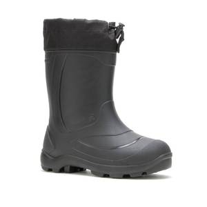 lot 101 image: Kamik Snobuster 1 Kids Snow Boots, Waterproof, Thermal Liner & Adjustable Snow Collar, Black - Size 5 Big Kid - Retail  $70