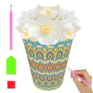 lot 1112 image: Diamond Art Kits for Adults, DIY Flowerpot Diamond Art, Diamond Painting Kit