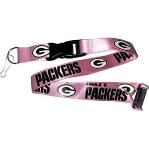 lot 1122 image: aminco NFL Green Bay Packers Team Lanyard, Pink, L1 X W1 X H1