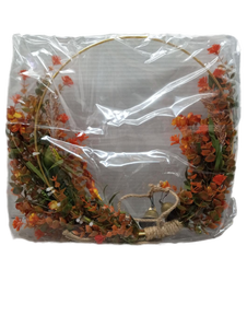 lot 1123 image: Fall Floral Door Wreath with Bells