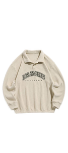lot 1127 image: Los Angeles California Fleece Polo Sweatshirt, Size Large