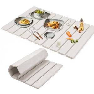 lot 1131 image: Large Stone Dish Drying Mat 23x15.3 Inch for Kitchen Counter & Sink, Collapsible Quick-Dry Diatomaceous Earth Pad, Eco-Friendly Absorbent Mat for Dishes Cups Bottles (White, 23 x 15.3)