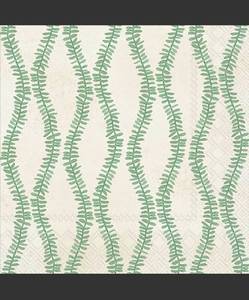 lot 1164 image: 2 Packages of 5 Square Green Leaf and Stem Beverage Napkins, 20ct