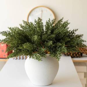 lot 1167 image: 12 Pcs 19.5 Inches Christmas Cedar Branches, Cedar Artificial Christmas Branches DIY Crafts Faux for Xmas Indoor Outdoor Home Decor