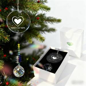 lot 1172 image: K9 Crystal Suncatcher Memorial Gifts for Loss of Loved One, Sympathy Gifts for Mom Dad Grandpa Grandma, Bereavement Gift