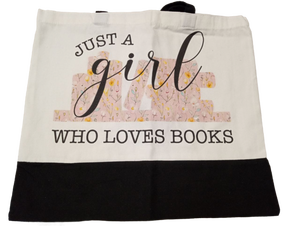 lot 1175 image: Book Lover Canvas Tote Bag