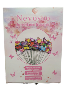 lot 1201 image: Nevosoo Colorful Butterfly Garden Stakes