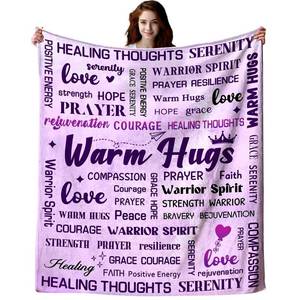 lot 1246 image: Super Soft Warm Hugs Blanket Sympathy Inspirational Throw Blanket Thinking of You Gifts 80x60