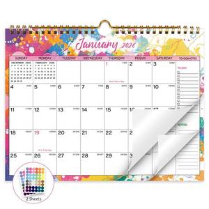 lot 2905 image: XISIDO 2026 Calendar, 2026 Wall Calendar, 18 Month Wall Calendar 2026-2027, January 2026 to June 2027 Calendar with Twin-Wire Binding, Hanging Hook and Julian Dates, 11 X 8.5 (Colorful)